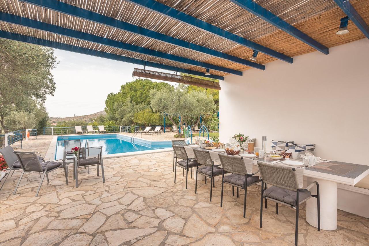 Summer Villa Pasiphae Private Pool - Bbq -Beach 2Min Sounion Ngoại thất bức ảnh